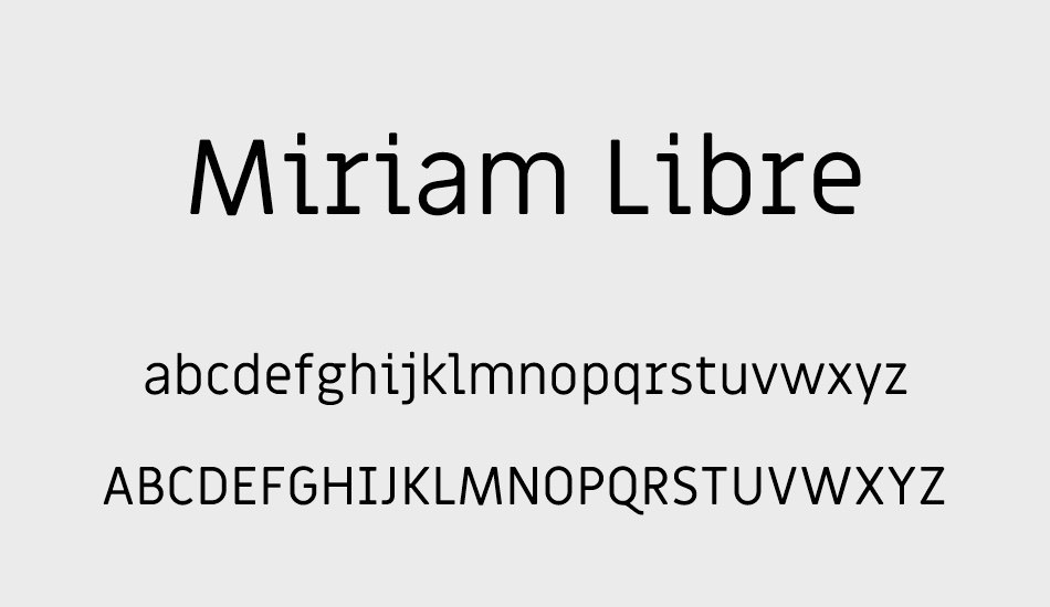 miriam-libre font