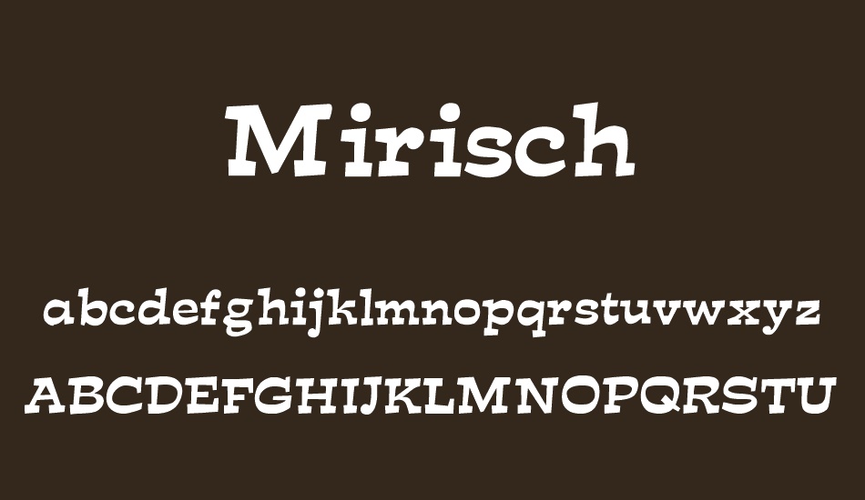 mirisch font