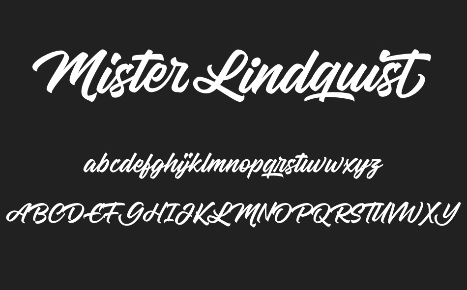 Mister Lindquist font