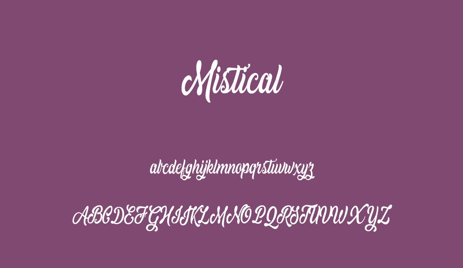 mistical-personal-use font