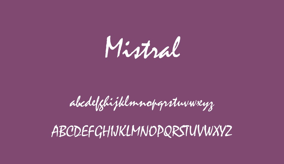 mistral font