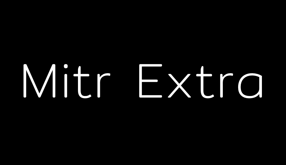 mitr-extralight font big