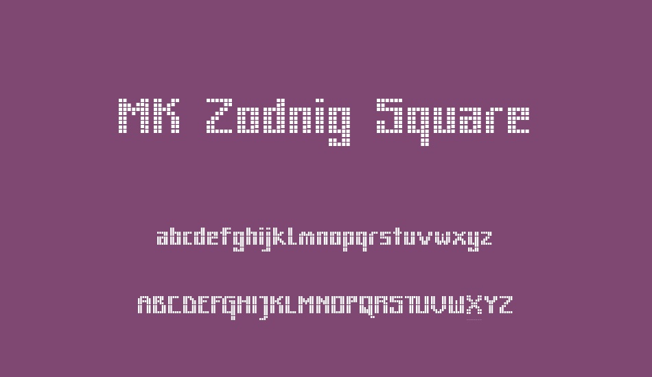 mk-zodnig-square font