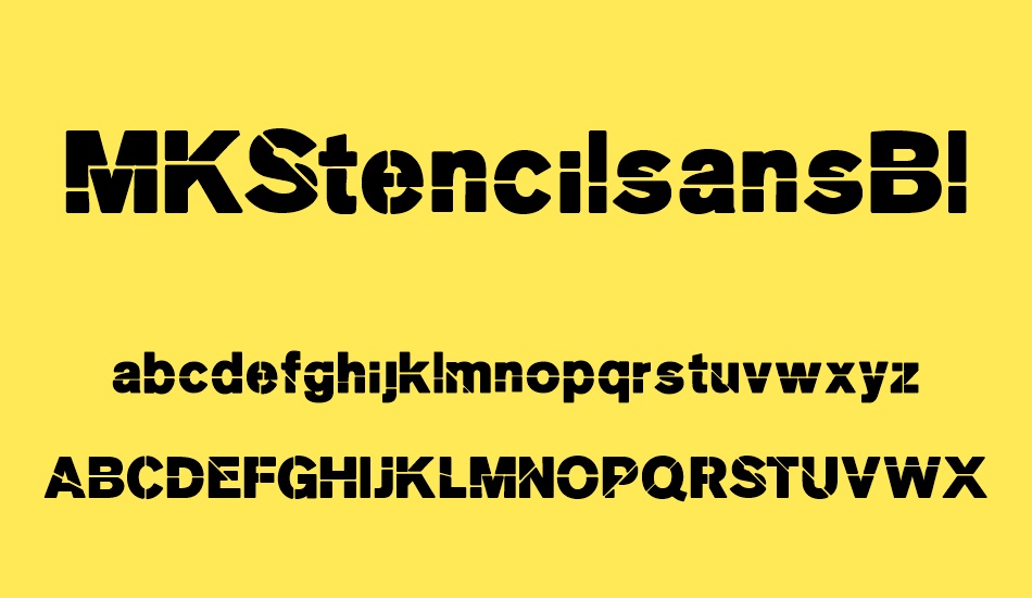 mkstencilsansblack font