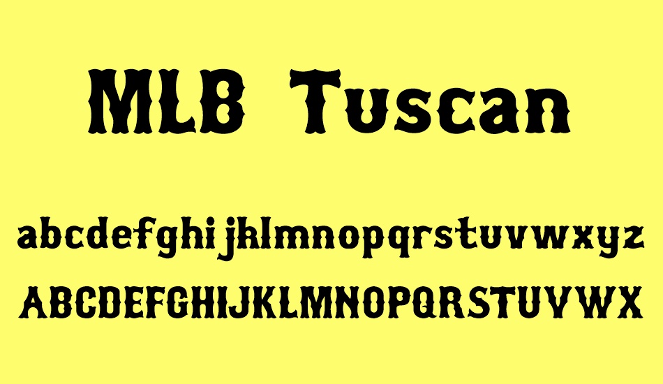 mlb-tuscan font
