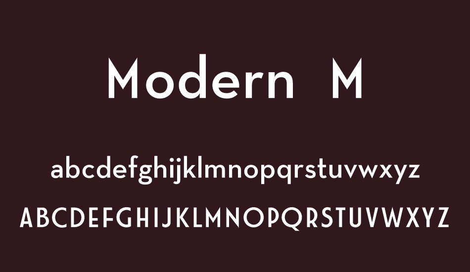 modern-m font