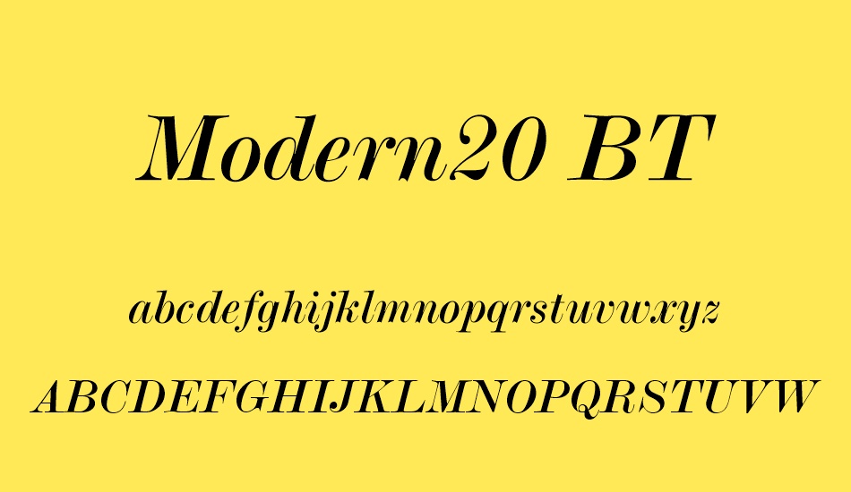 modern20-bt font