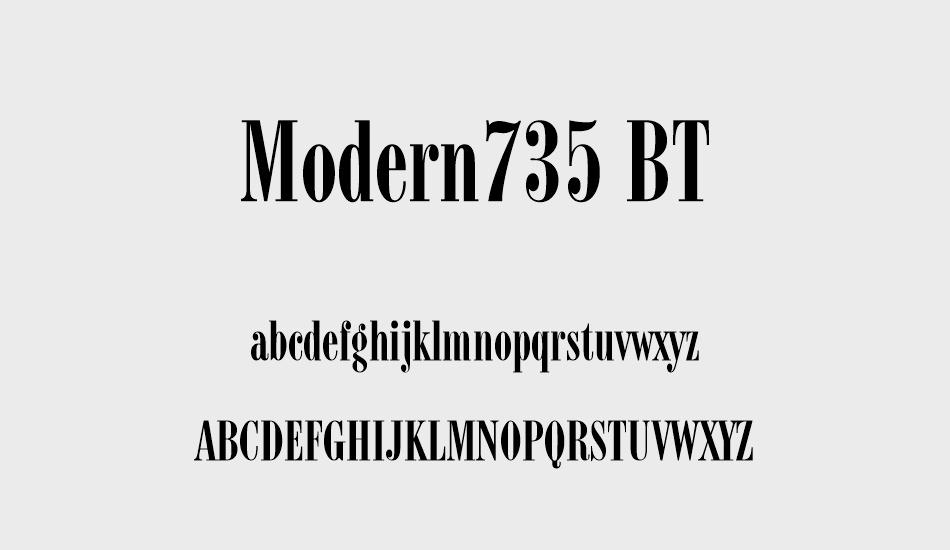 modern735-bt font