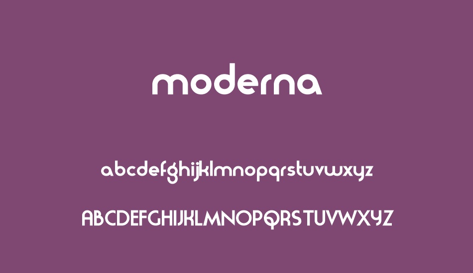 moderna font