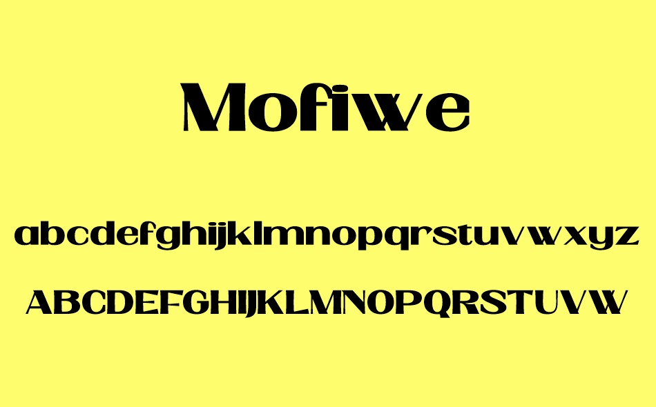 Mofiwe font