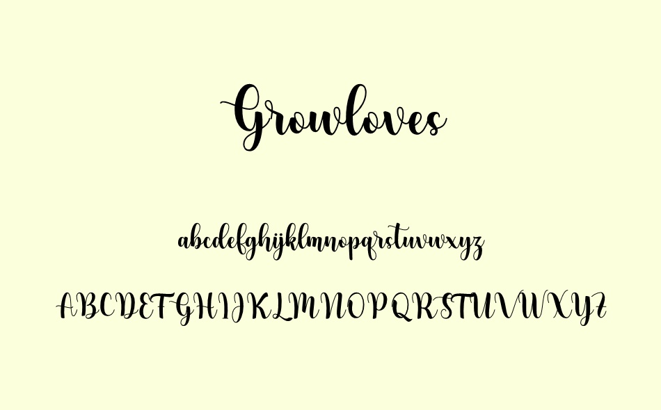 Growloves font