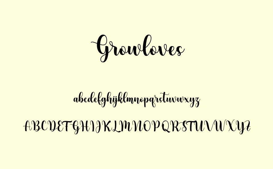 Growloves font