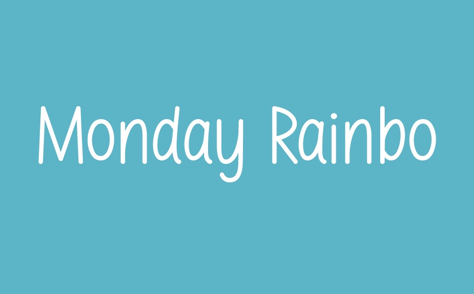 Monday Rainbow font big