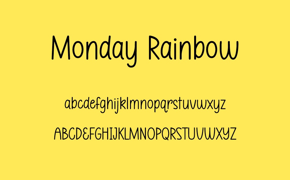 Monday Rainbow font