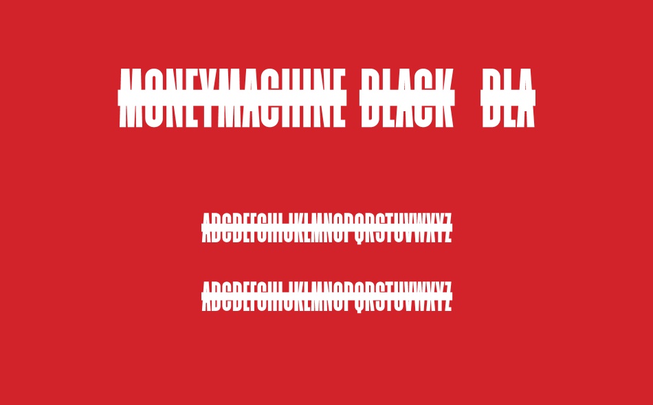 Moneymachine font