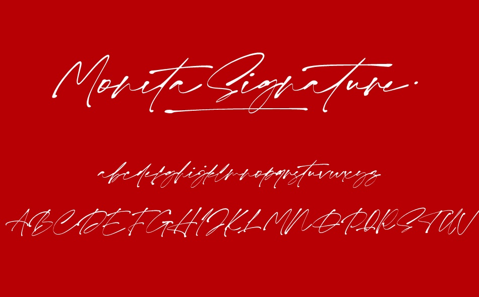 Monita Signature font