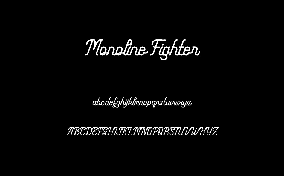 Monoline Fighter font