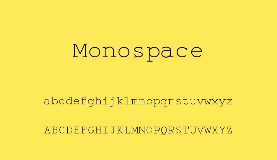 monospace font