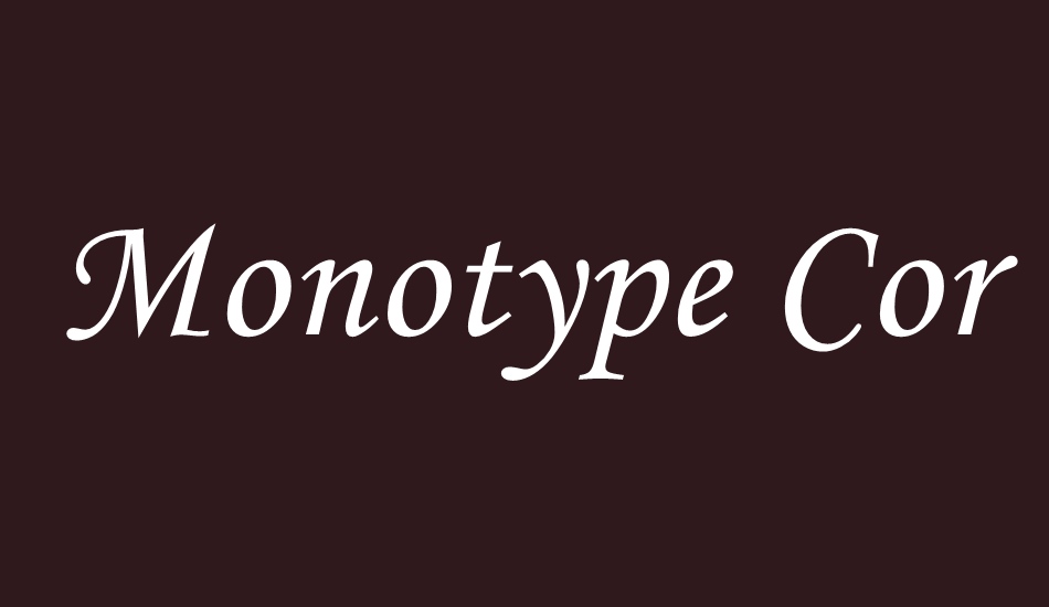 monotype-corsiva font big