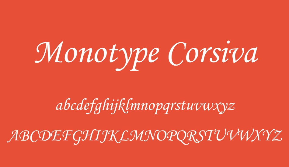 monotype-corsiva font