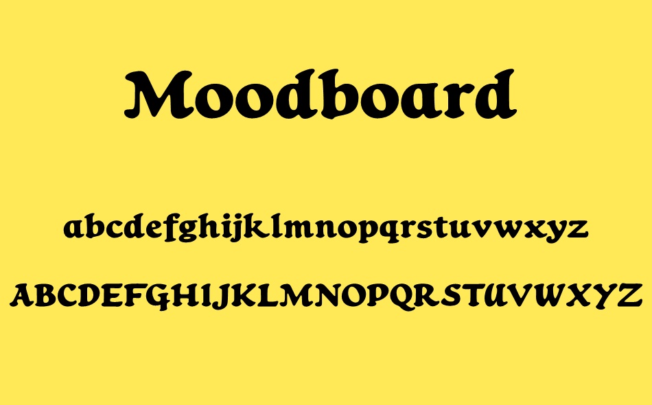 Moodboard font