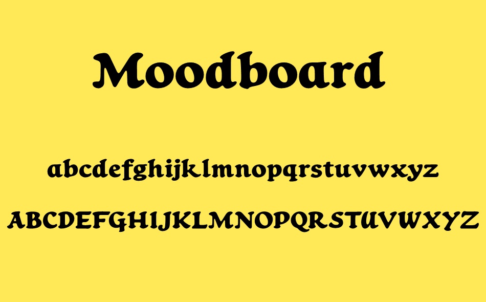 Moodboard font