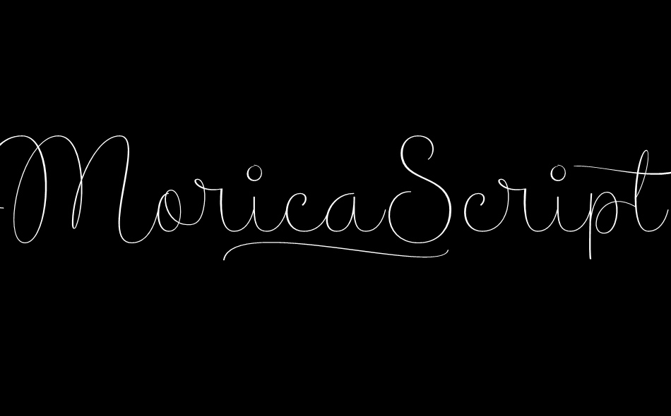 Morica Script font big