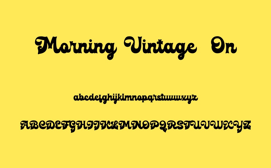 Morning Vintage font