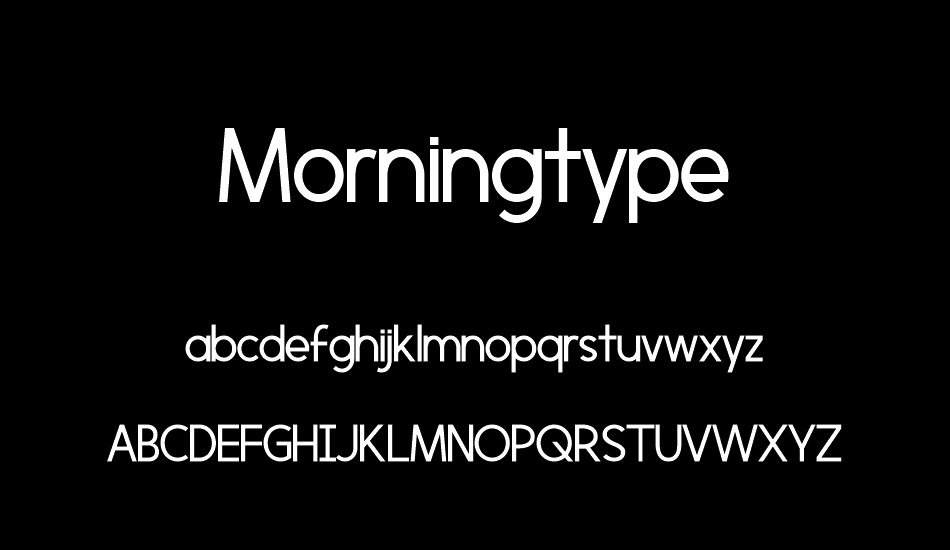 morningtype font