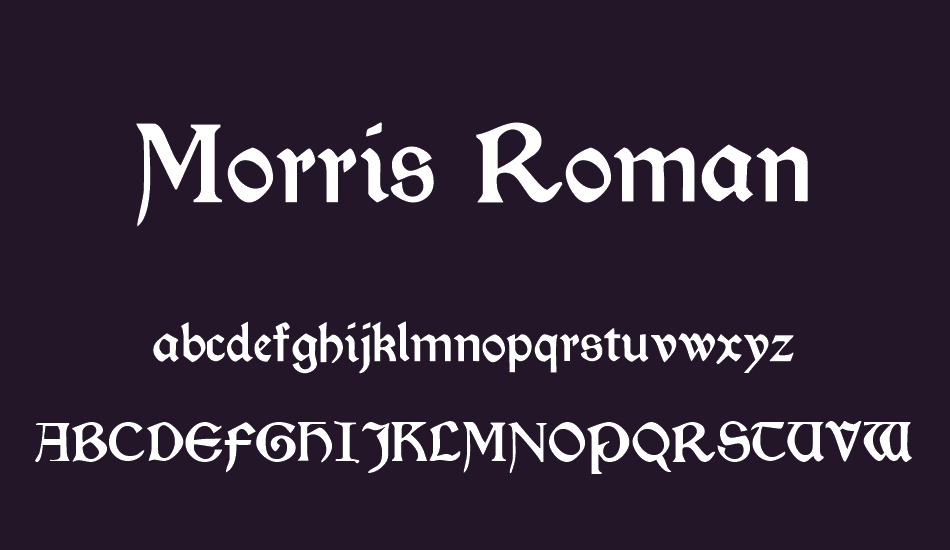 morris-roman font