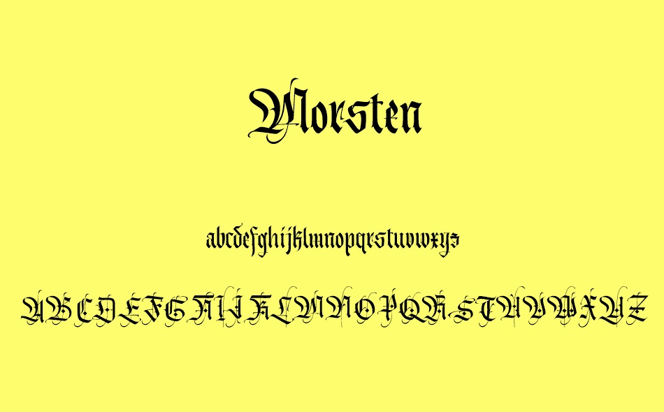 Morsten font