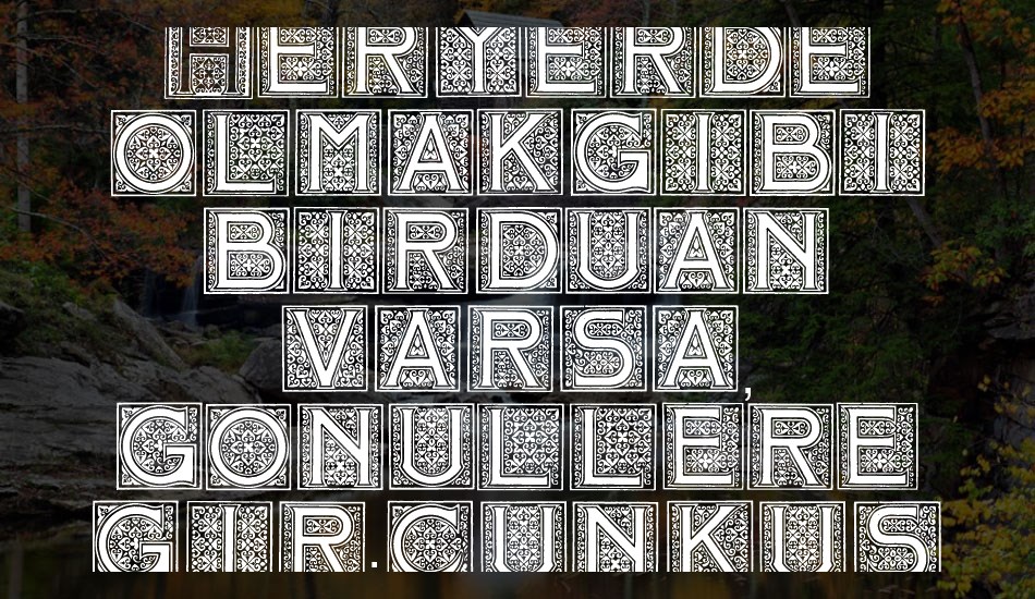 mosaic-ınitials font text
