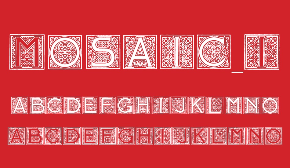 mosaic-ınitials font