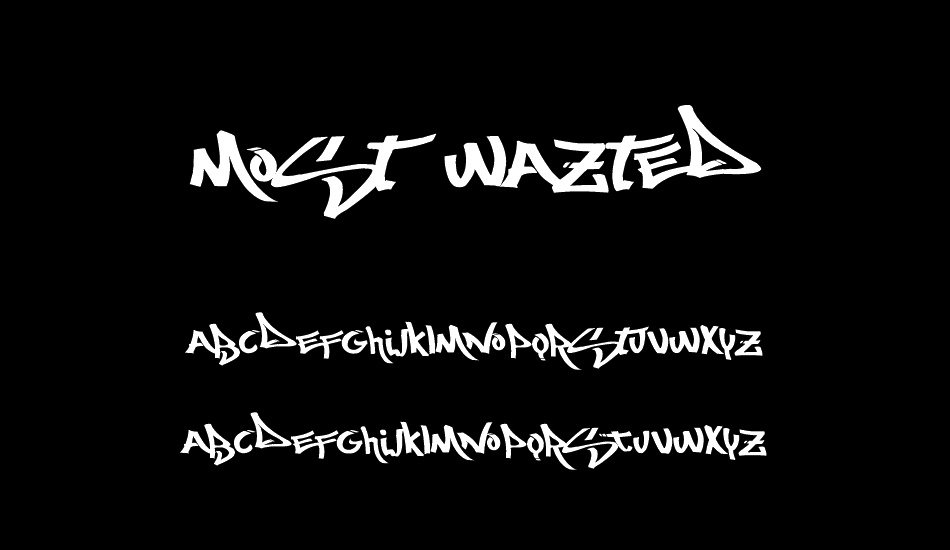 most-wazted font