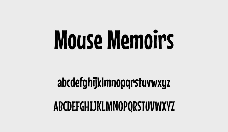 mouse-memoirs font