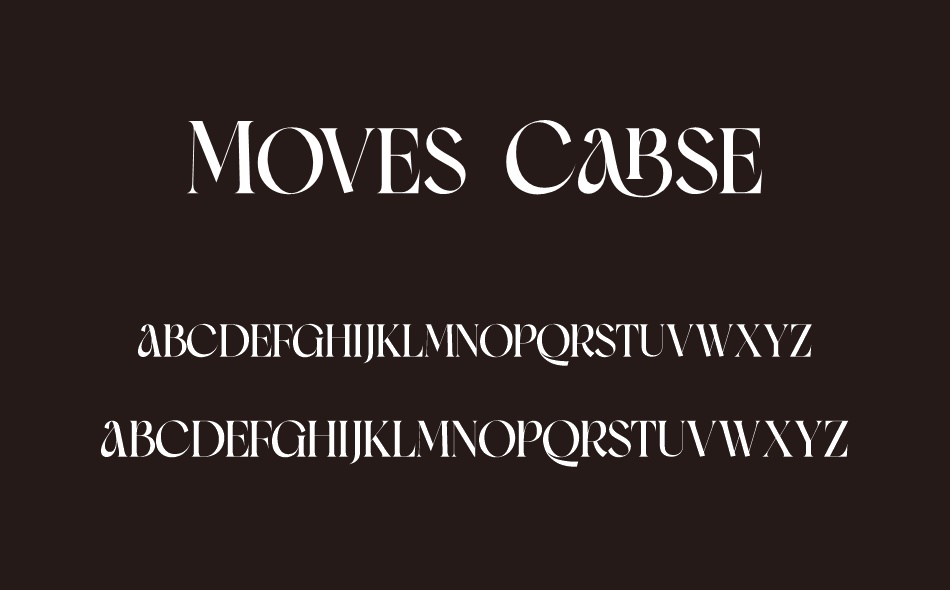 Moves Cabse font
