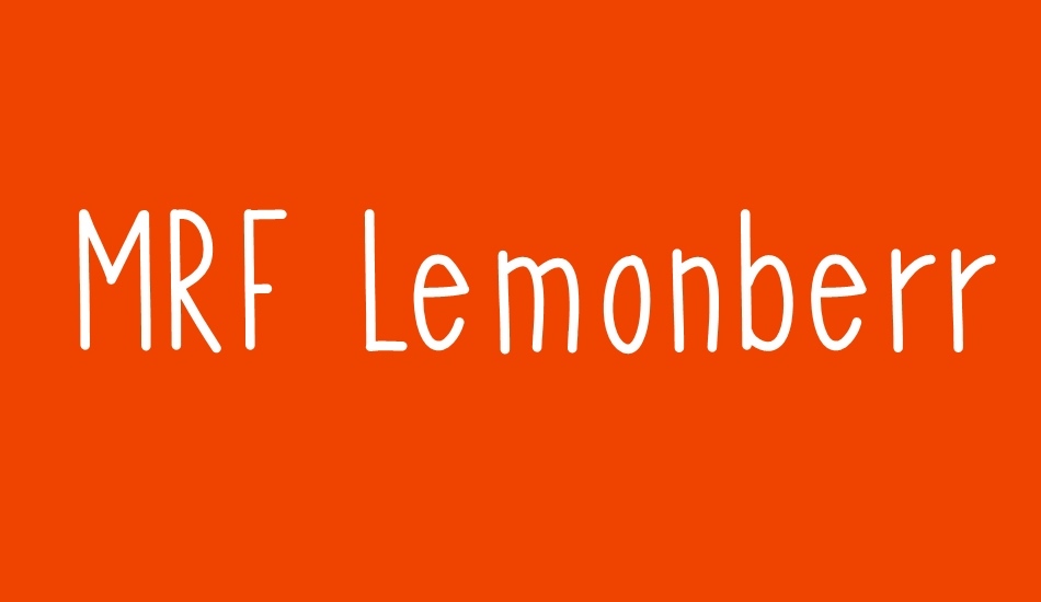 mrf-lemonberry-sans font big