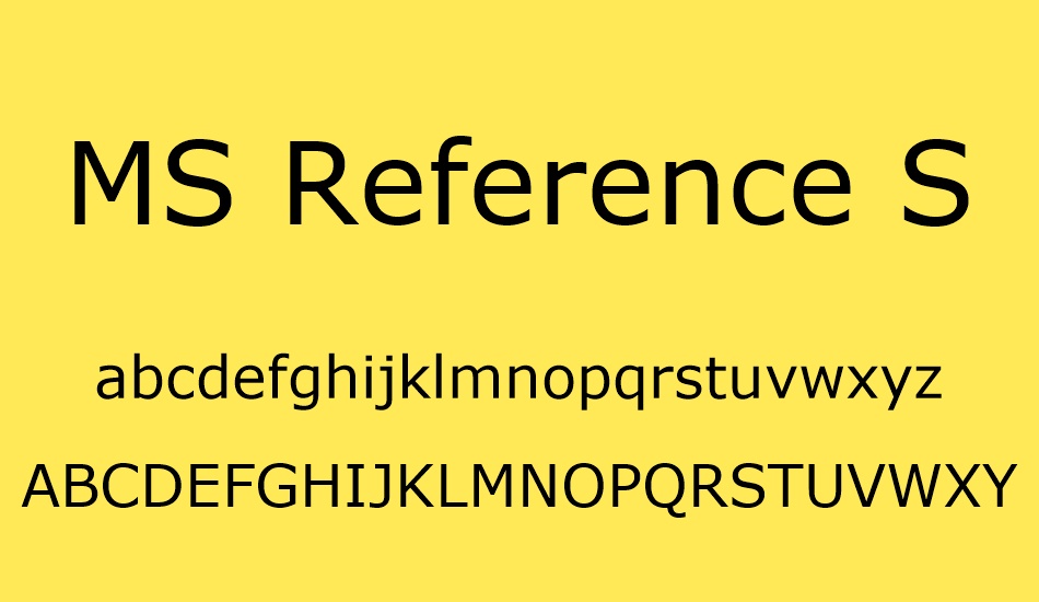 ms-reference-sans-serif font