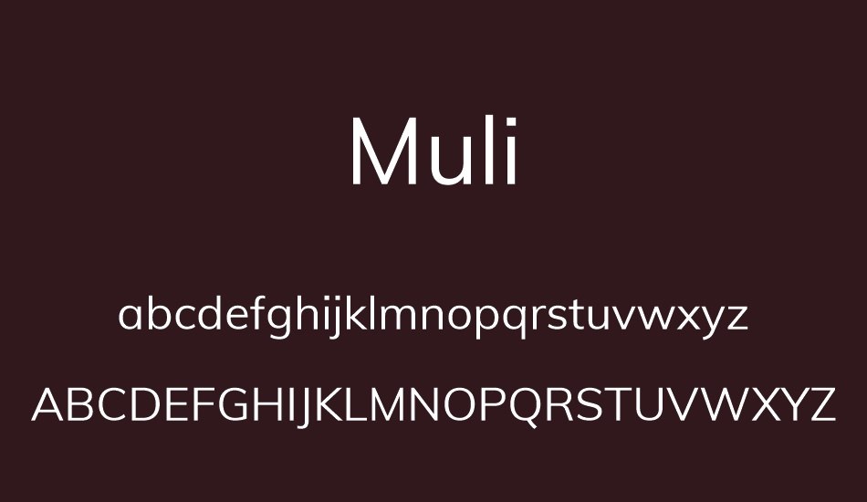 muli font