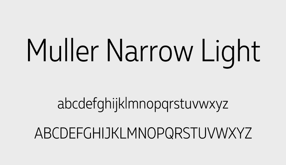 muller-narrow-light font