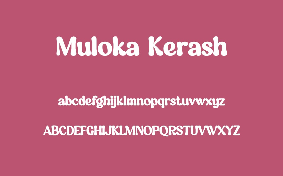 Muloka Kerash font