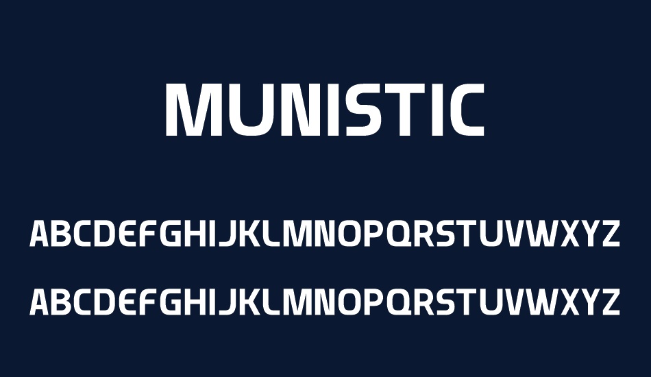 munistic font