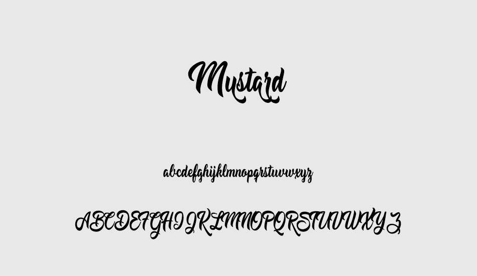 mustard-personal-use font