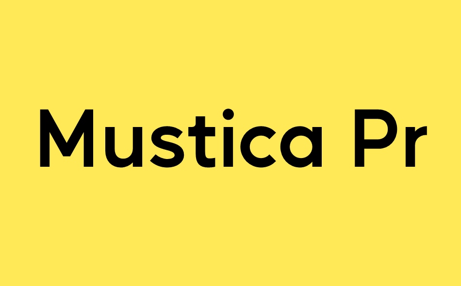 Mustica Pro font big