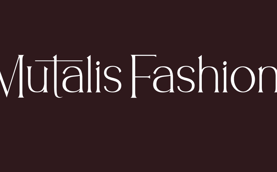 Mutalis Fashion font - Font Tr