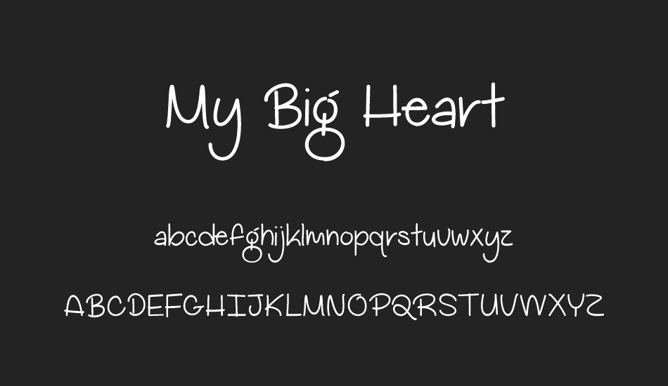 my-big-heart-demo font