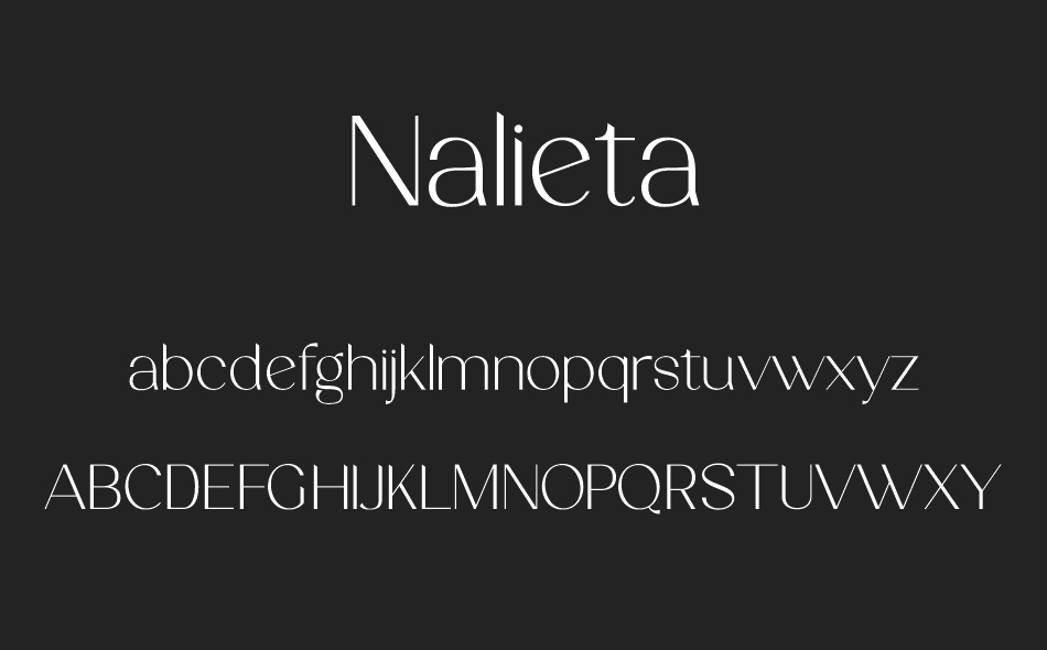 Nalieta font