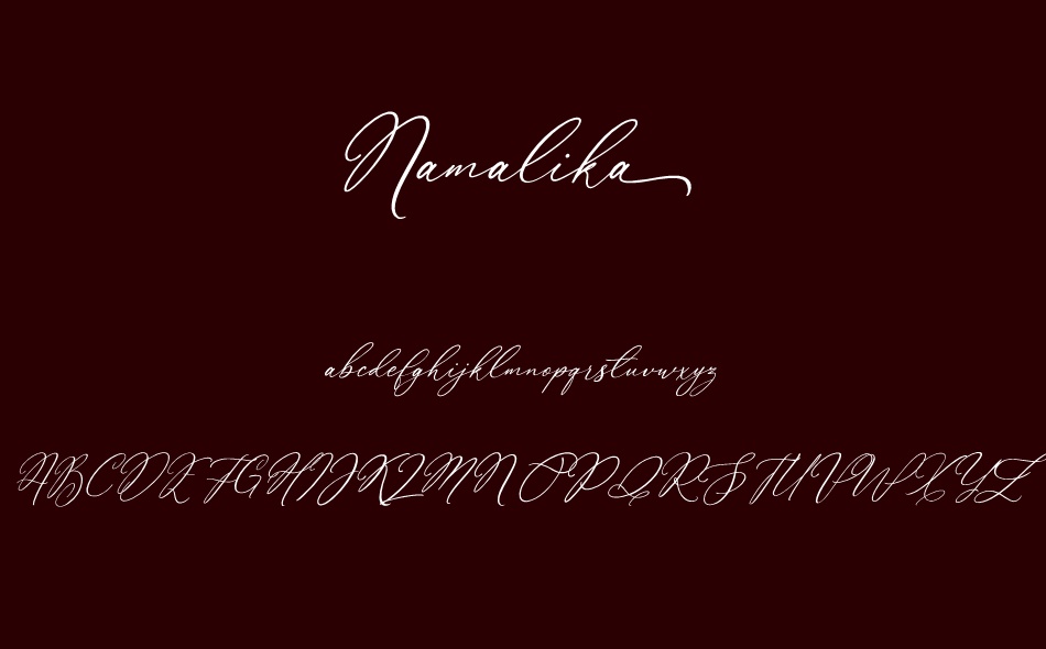 Namalika font