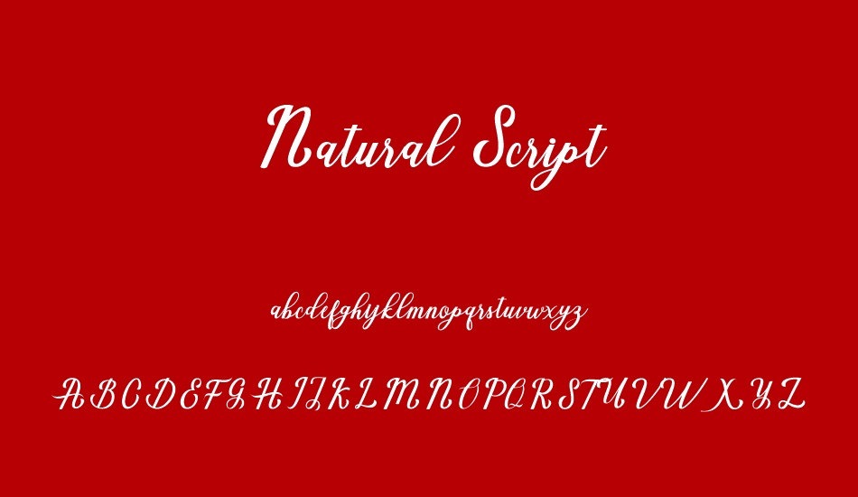 natural-script font