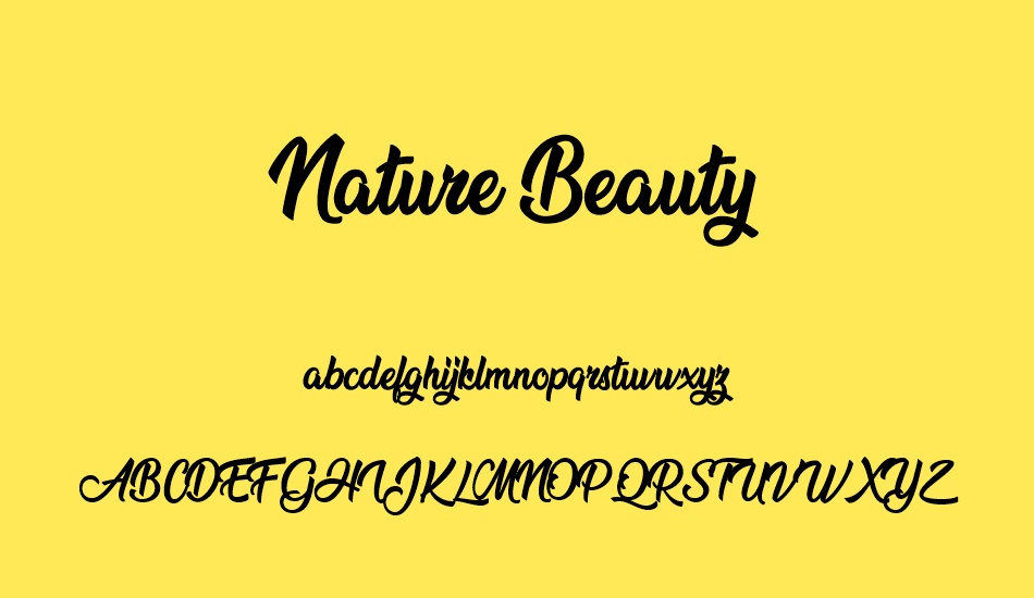 nature-beauty-personal-use font